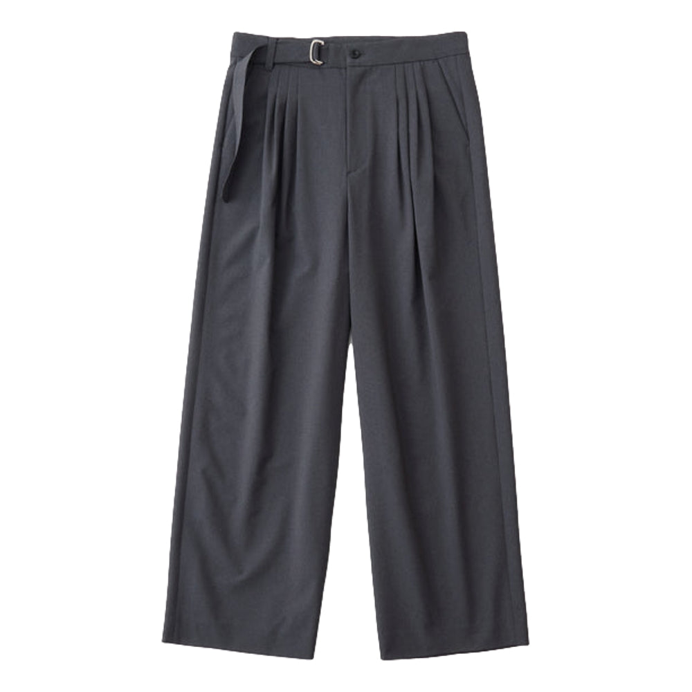 WHITE MOUNTAINEERING 4 TUCK WIDE PANTS-CHARCOAL