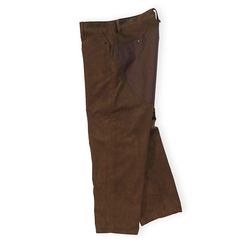 NORBIT CORDUROY WIDE TAPERED PANTS-BROWN