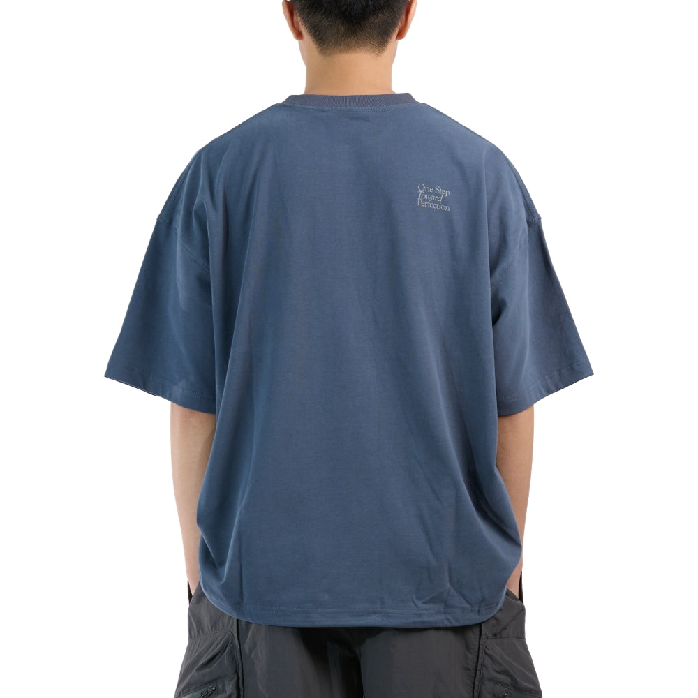 NINE POINT NINE EXPERT BASE LOGO S/S PULLER TEE-MIDNIGHT