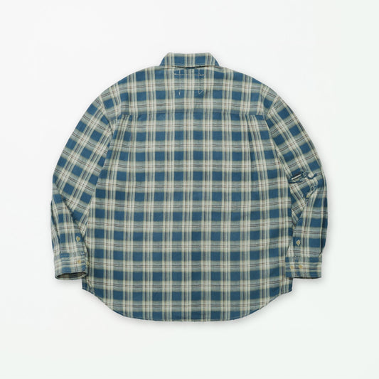 MADNESS HERRINGBONE FLUFFY WORKSHIRT (MADE IN JAPAN)-BLUE