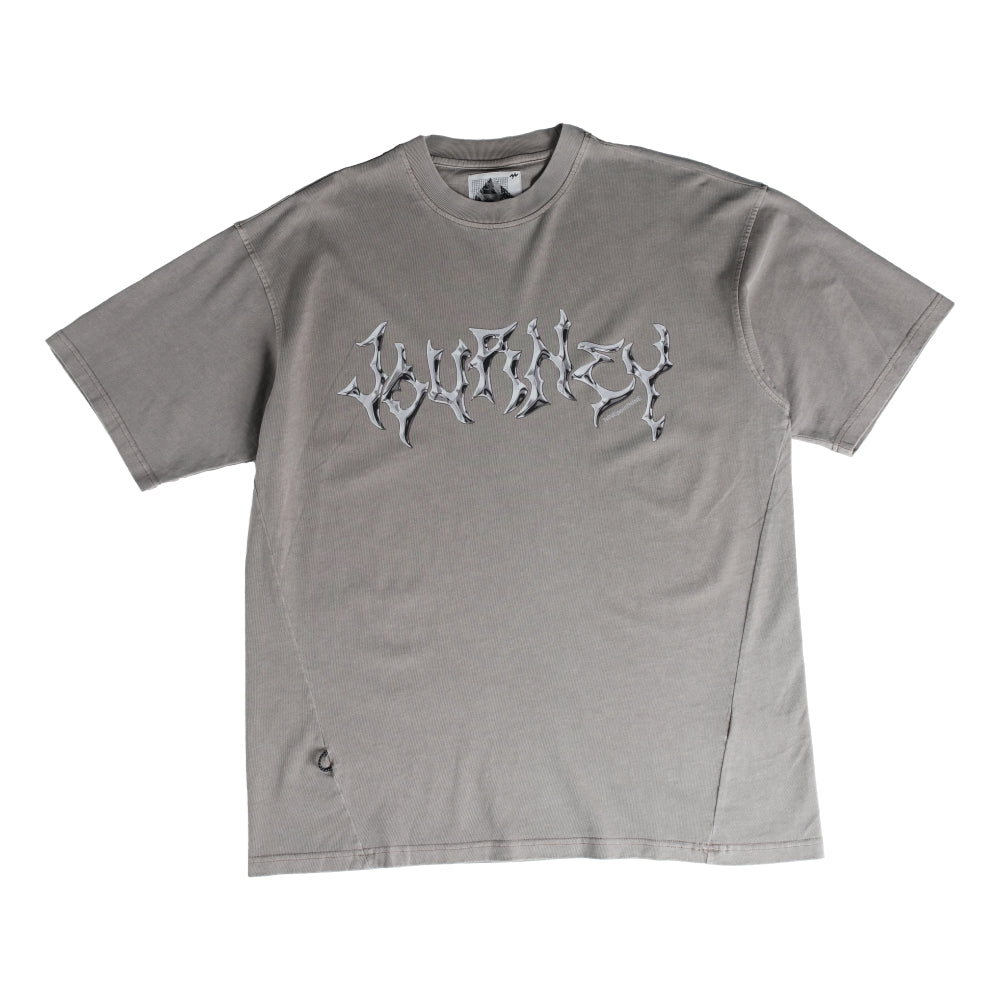 NINE POINT NINE JOURNEY IN MONTION S/S TEE-WASHED KHAKI