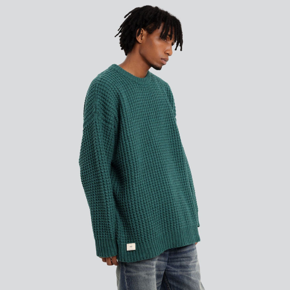 MADNESS WAFFLE KNIT SWEATER