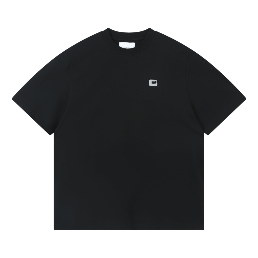OPEN DIALOGUE ODE TEXTURE EMBROIDERY TEE-BLACK