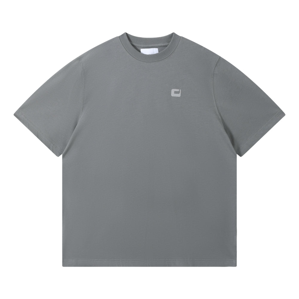 OPEN DIALOGUE ODE TEXTURE EMBROIDERY TEE-GREY