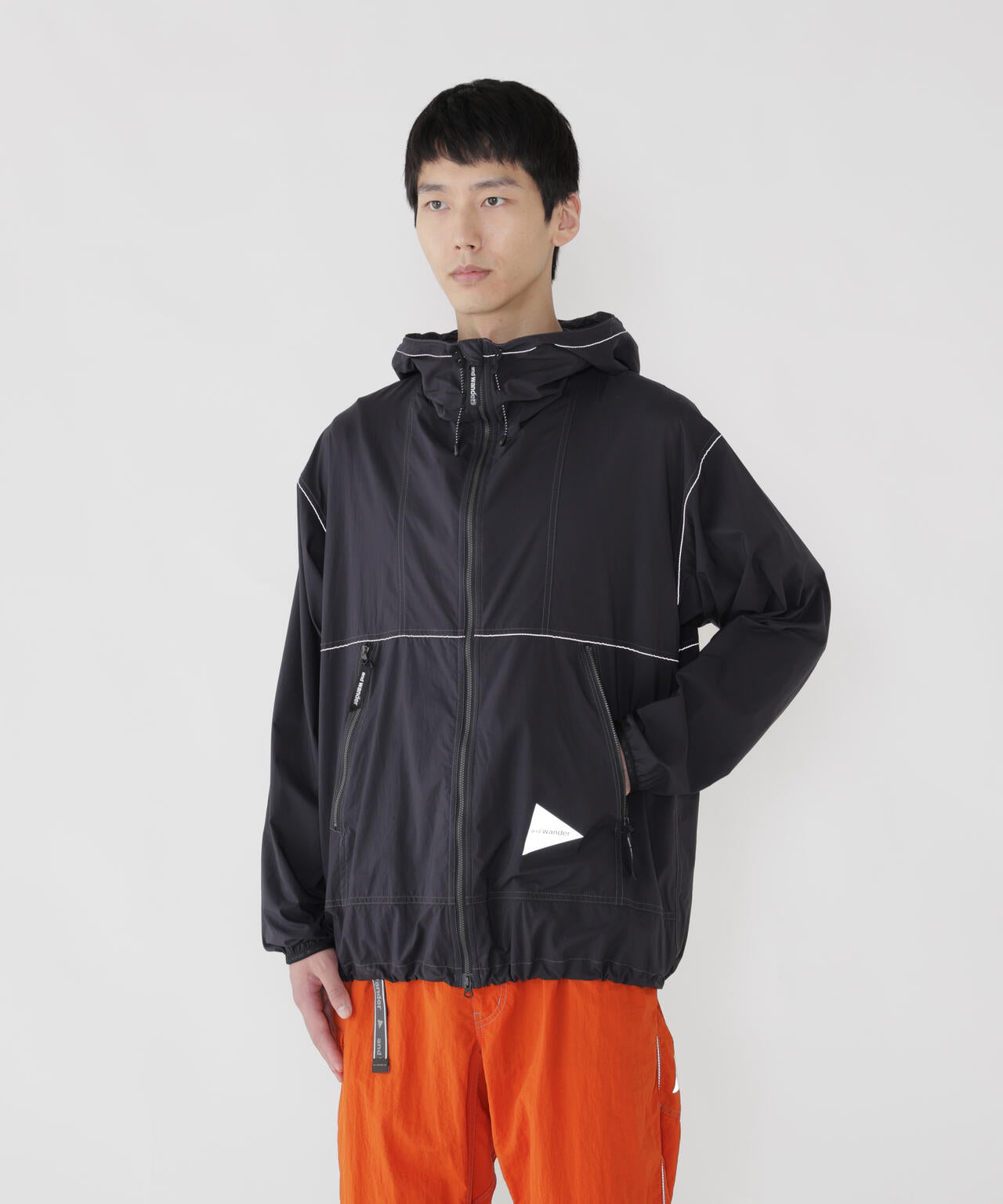 AND WANDER PERTEX WIND JACKET-BLACK