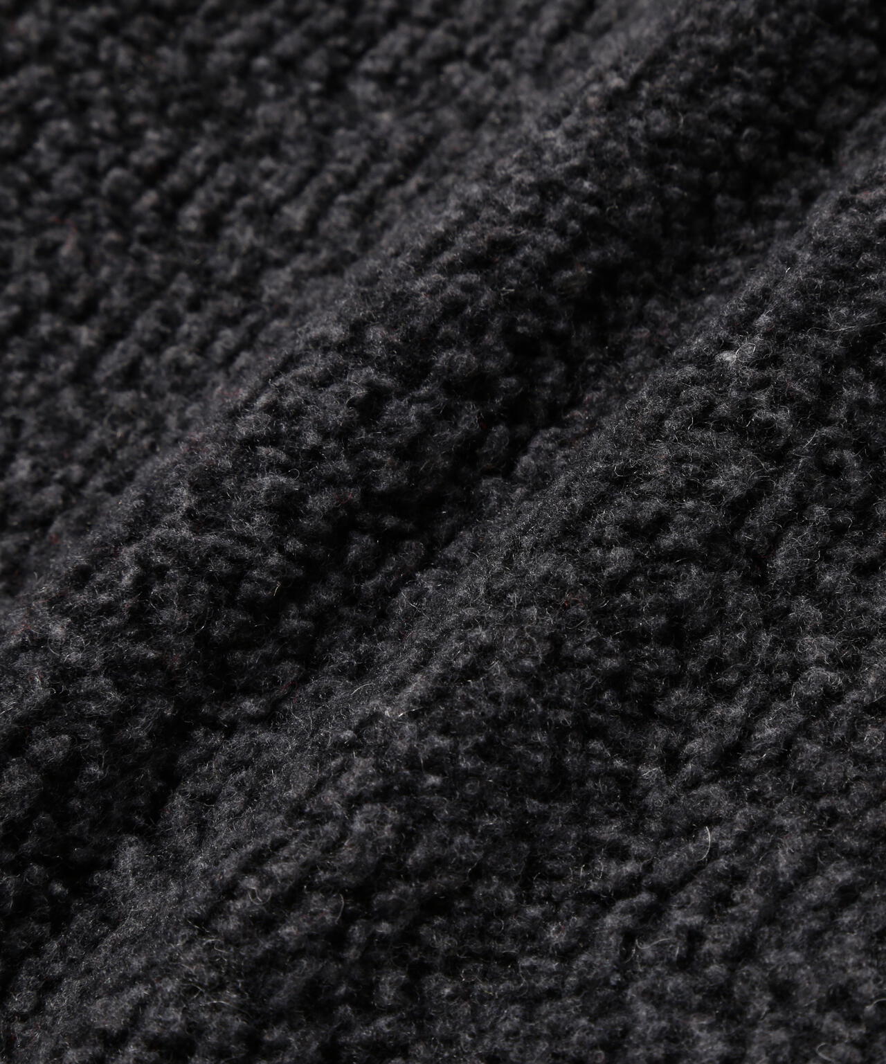AND WANDER RE WOOL JQ CREW NECK-CHARCOAL