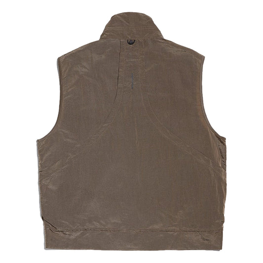 NINE POINT NINE SHOCK WAVE 3D POCKET VEST-METALLIC BROWN