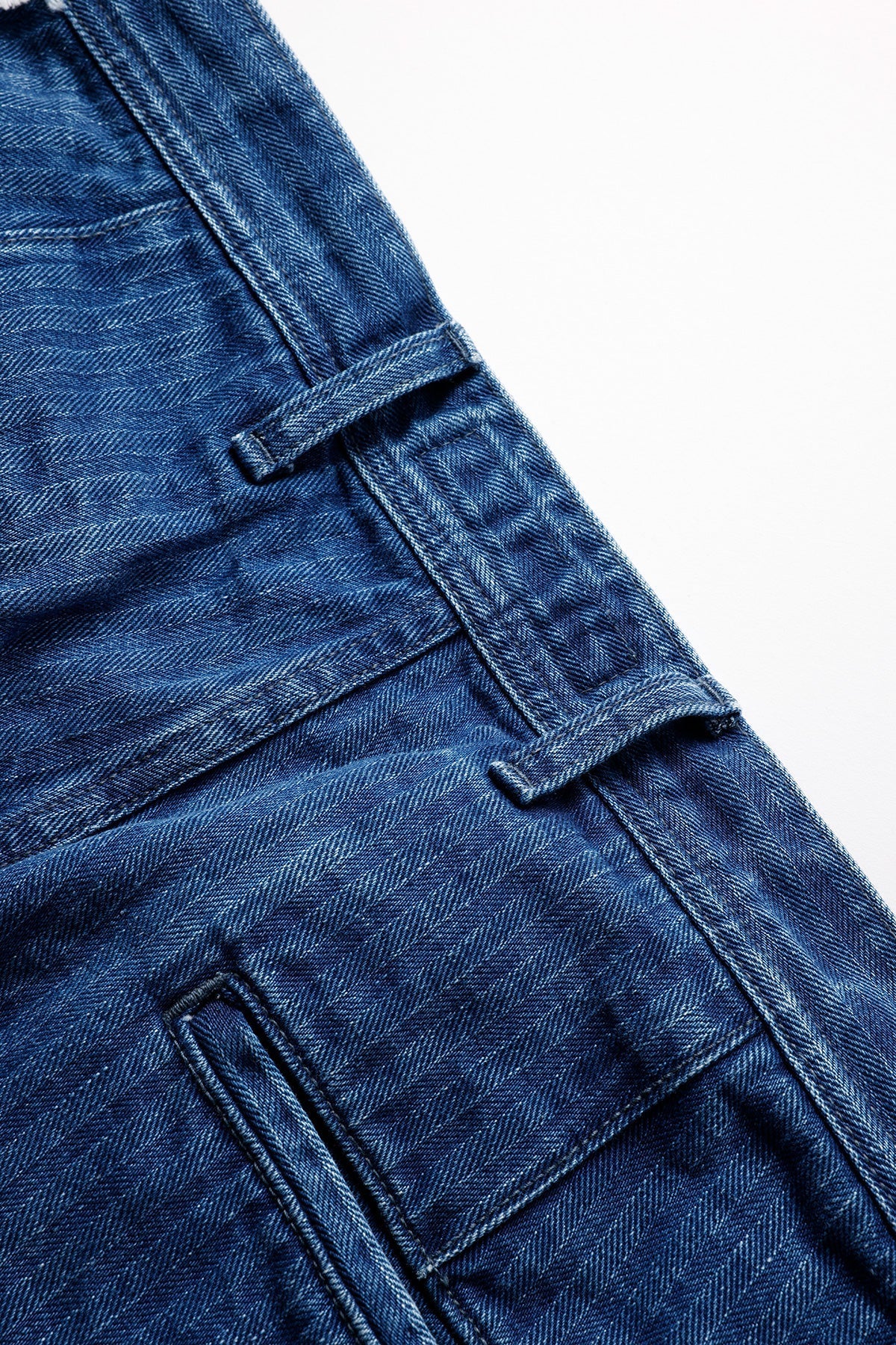 FUNDAMENTAL SIDE OBI SHORT PANTS 3YR WASH-INDIGO