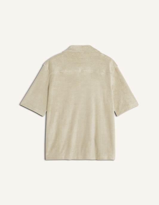 MAISON KITSUNE TERRY RESORT SHIRT-TEA LEAF