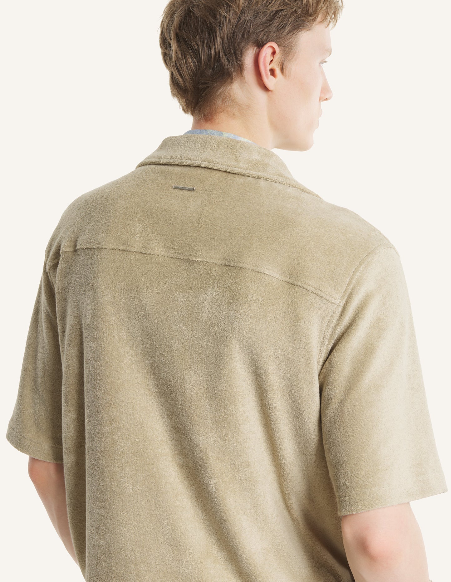 MAISON KITSUNE TERRY RESORT SHIRT-TEA LEAF