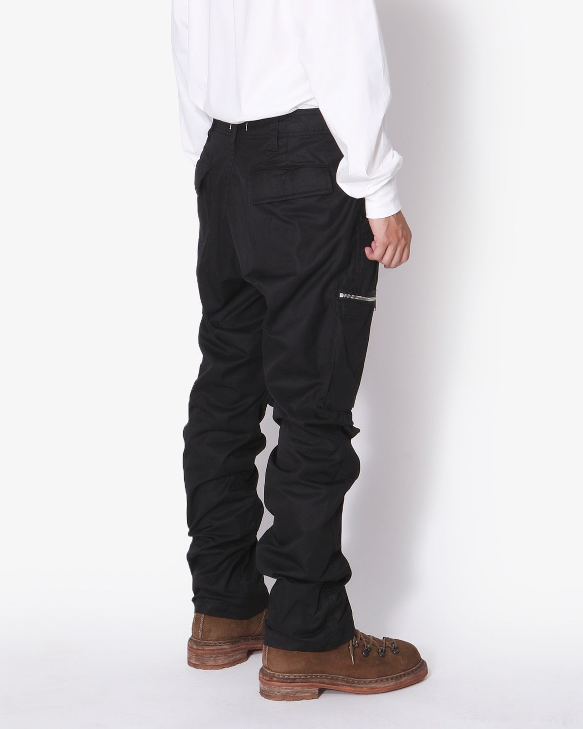 NONNATIVE TROOPER 6P TROUSERS COTTON GABARDINE-BLACK