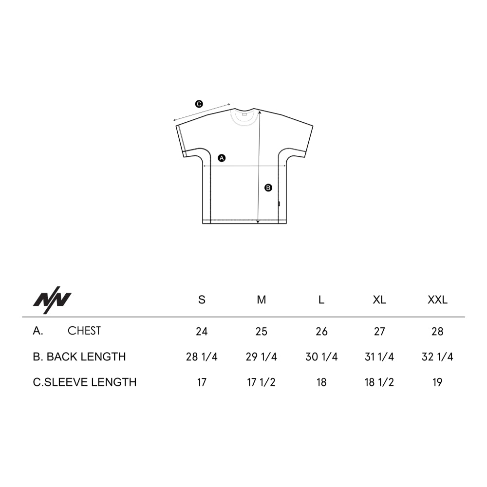 NINE POINT NINE ELEMENT WAFFLE TEE-BLACK