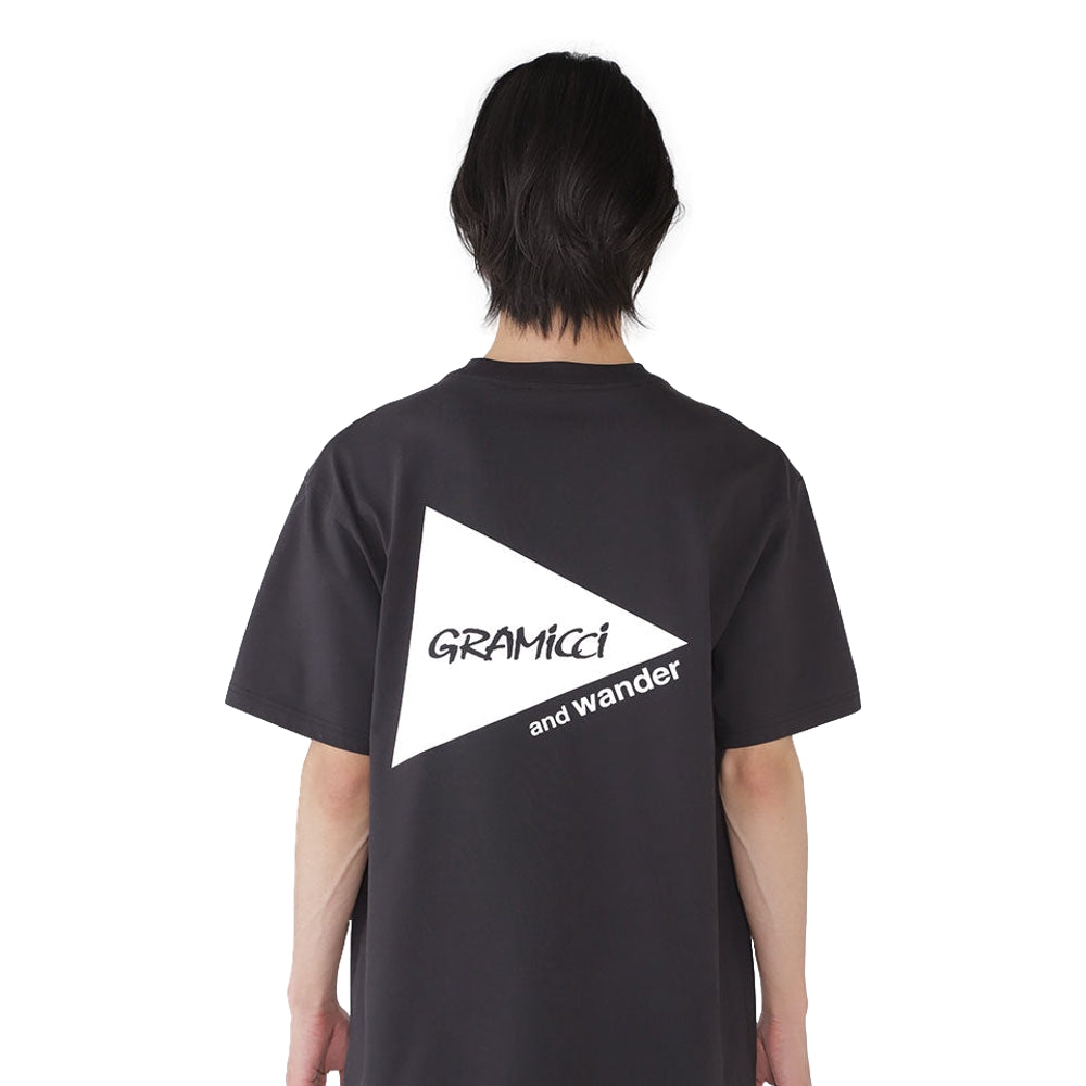 AND WANDER X GRAMICCI BACKPRINT TEE-BLACK