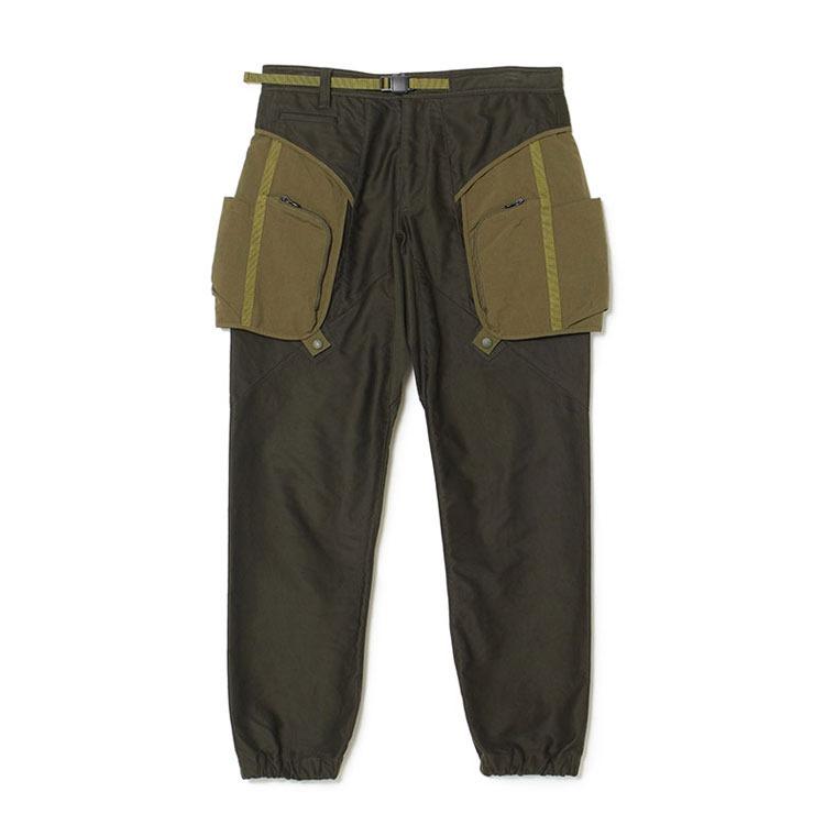 White Mountaineering Moleskin Mixed Pants - Green