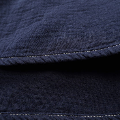 MADNESS 1/2 PLACKET MN-TEAM TWILL SHIRT (MADE IN JAPAN)-BLUE