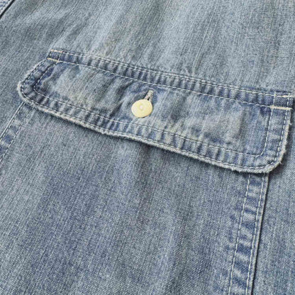 MADNESS 1940S CHAMBRAY WORKSHIRT-BLUE
