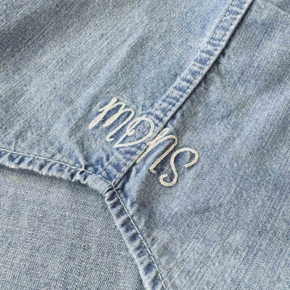 MADNESS 1940S CHAMBRAY WORKSHIRT-BLUE