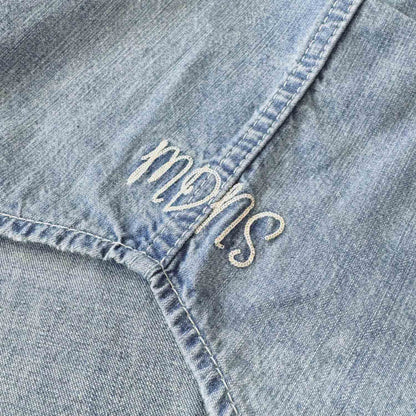 MADNESS 1940S CHAMBRAY WORKSHIRT-BLUE