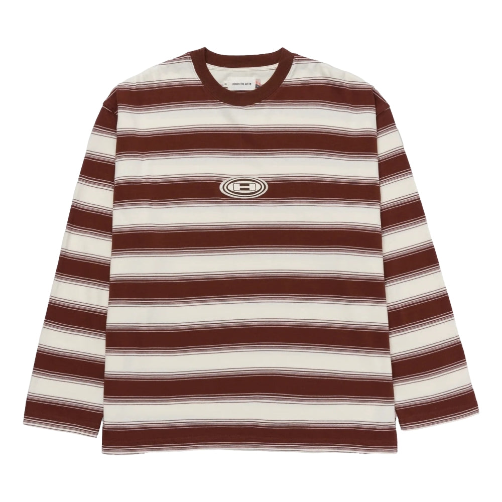 HONOR THE GIFT 1988 STRIPLE LS TEE-BROWN