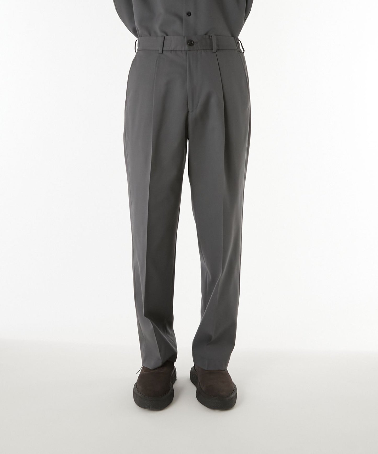 N.HOOLYWOOD 1TUCK PANTS-CHARCOAL