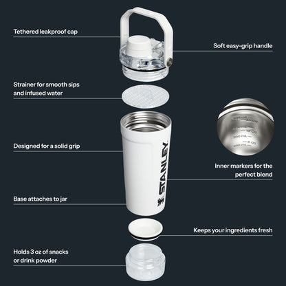 STANLEY 20OZ/0.59L ACTVT SHAKER TUMBLER-CHALK