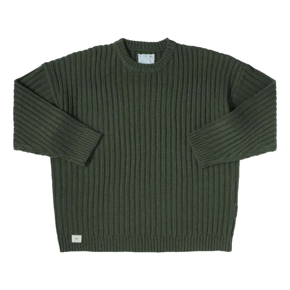 MADNESS RIBBED CREW KNIT SWEATER