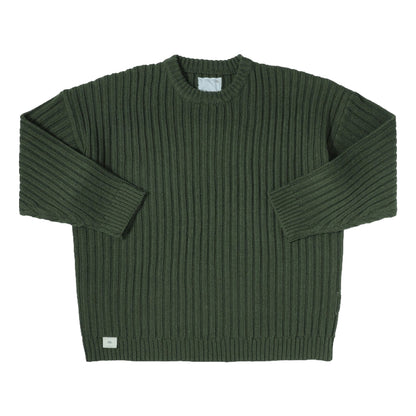 MADNESS RIBBED CREW KNIT SWEATER