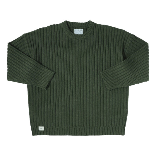 MADNESS RIBBED CREW KNIT SWEATER
