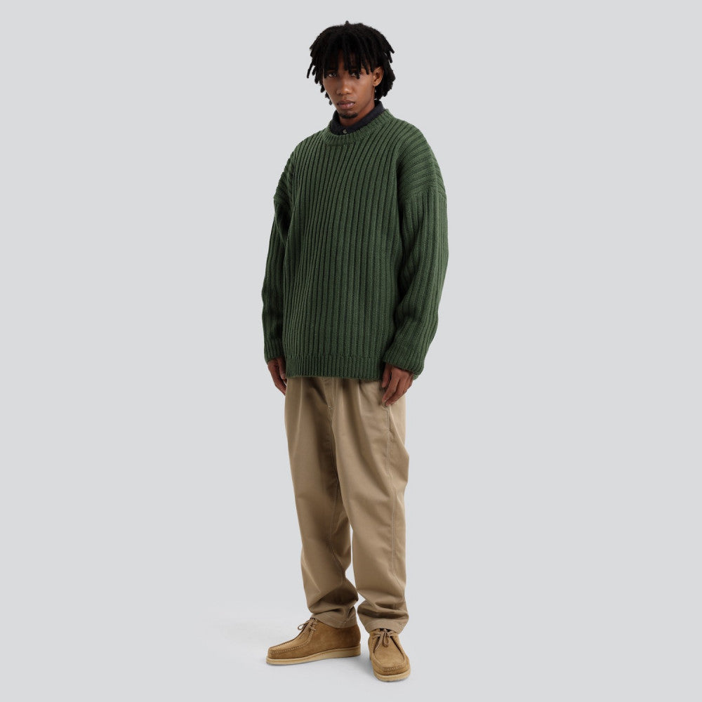 MADNESS RIBBED CREW KNIT SWEATER
