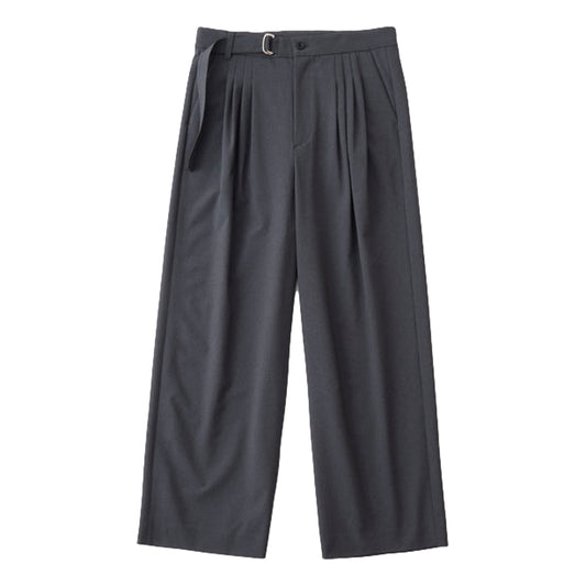WHITE MOUNTAINEERING 4 TUCK WIDE PANTS-CHARCOAL