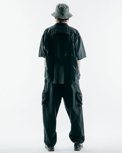 NINE POINT NINE TEFLON ESCAPE T3 WIDE PANTS-BLACK