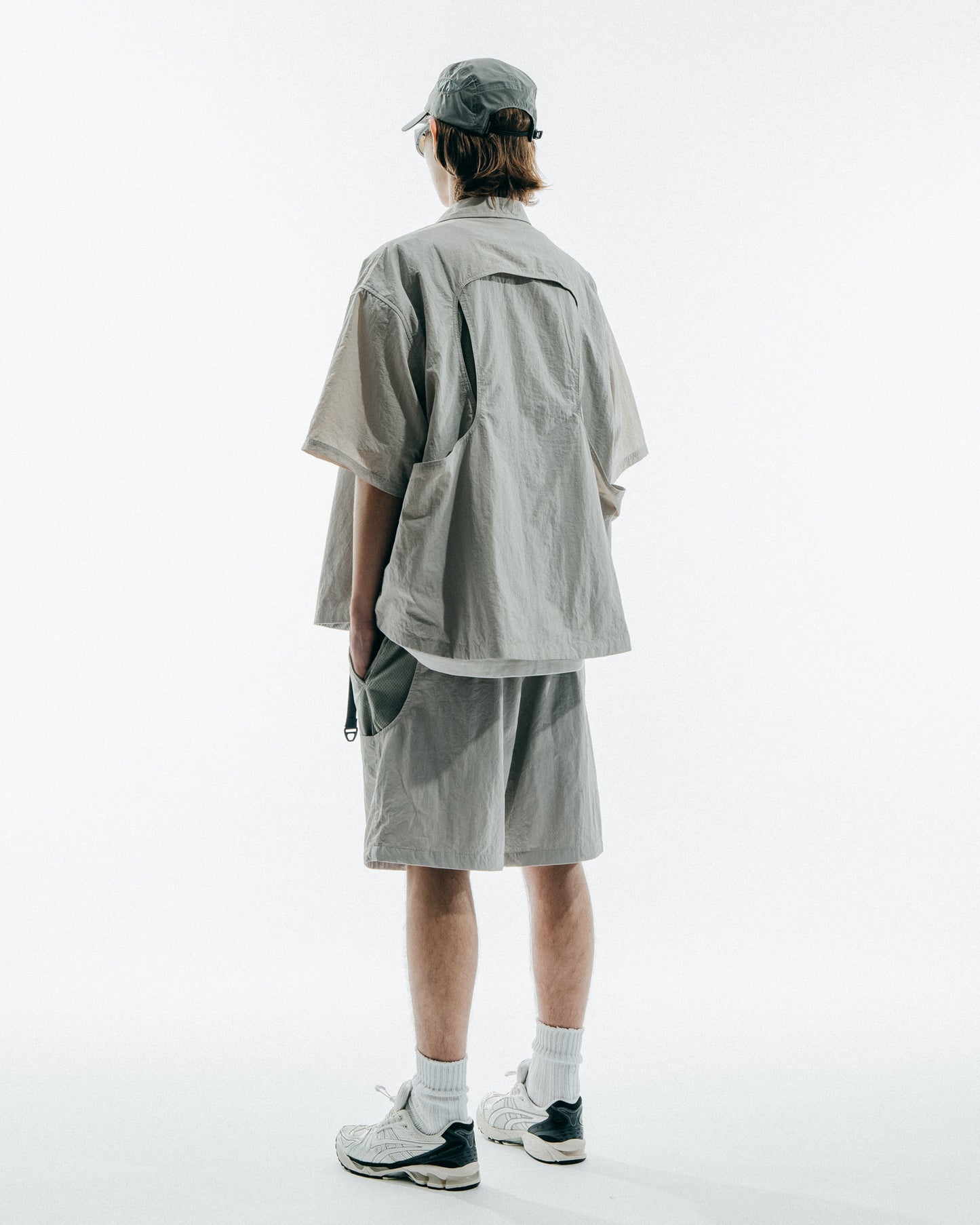 NINE POINT NINE NORMS TWO-LAYER SHIRT-LIGHT GREY