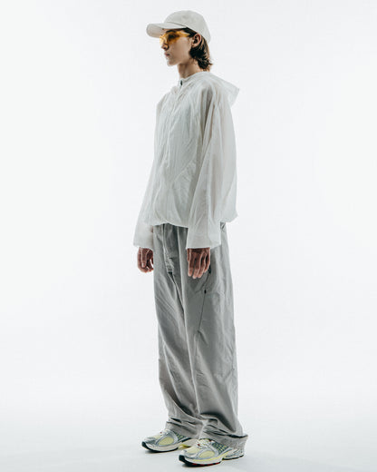 NINE POINT NINE TRUCK WILD 3D POCKET TRANSPARENT JACKET-WHITE