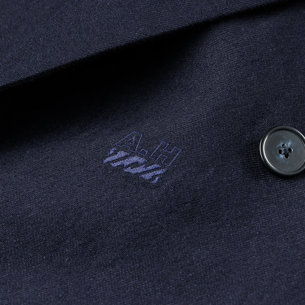 A.H DOUBLE BREASTED JACKET NAVY