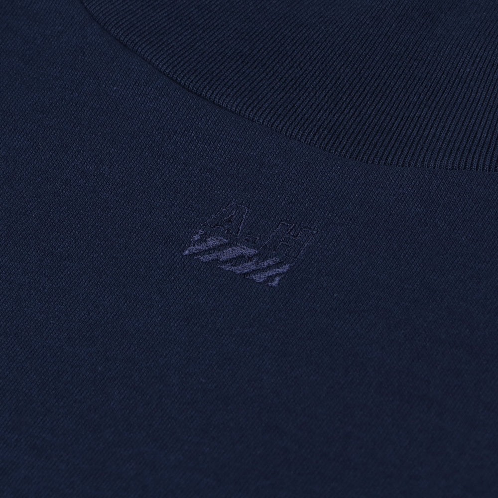 A.H MOCK NECK LONG SLEEVE T-SHIRT NAVY