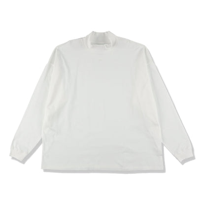 A.H MOCK NECK LONG SLEEVE T-SHIRT WHITE