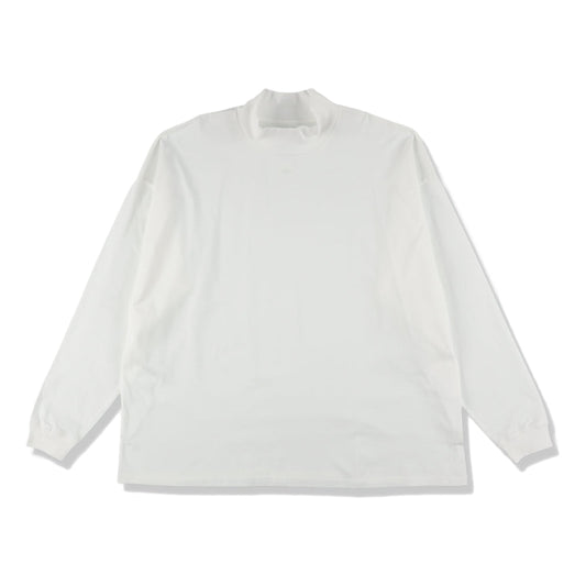 A.H MOCK NECK LONG SLEEVE T-SHIRT WHITE