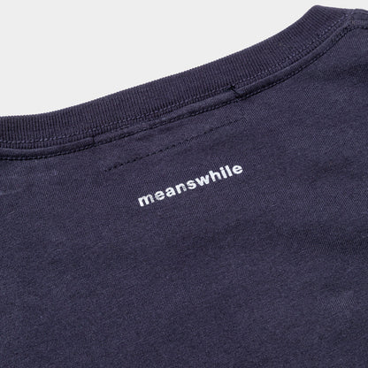 MEANSWHILE ABRACT PHOTOGRAPHT TEE-DARK NAVY