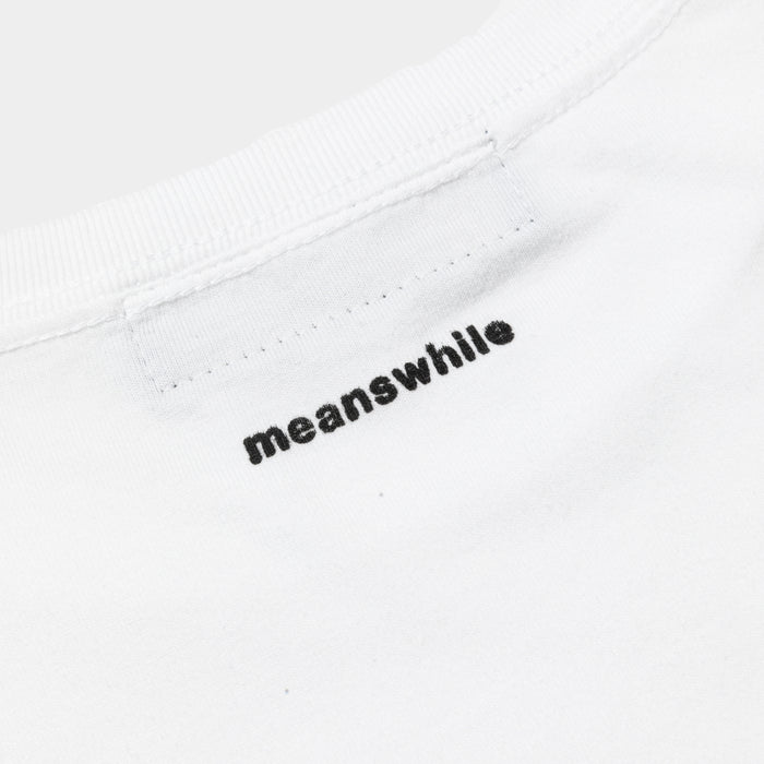 MEANSWHILE ABRACT PHOTOGRAPHT TEE-OFF WHITE