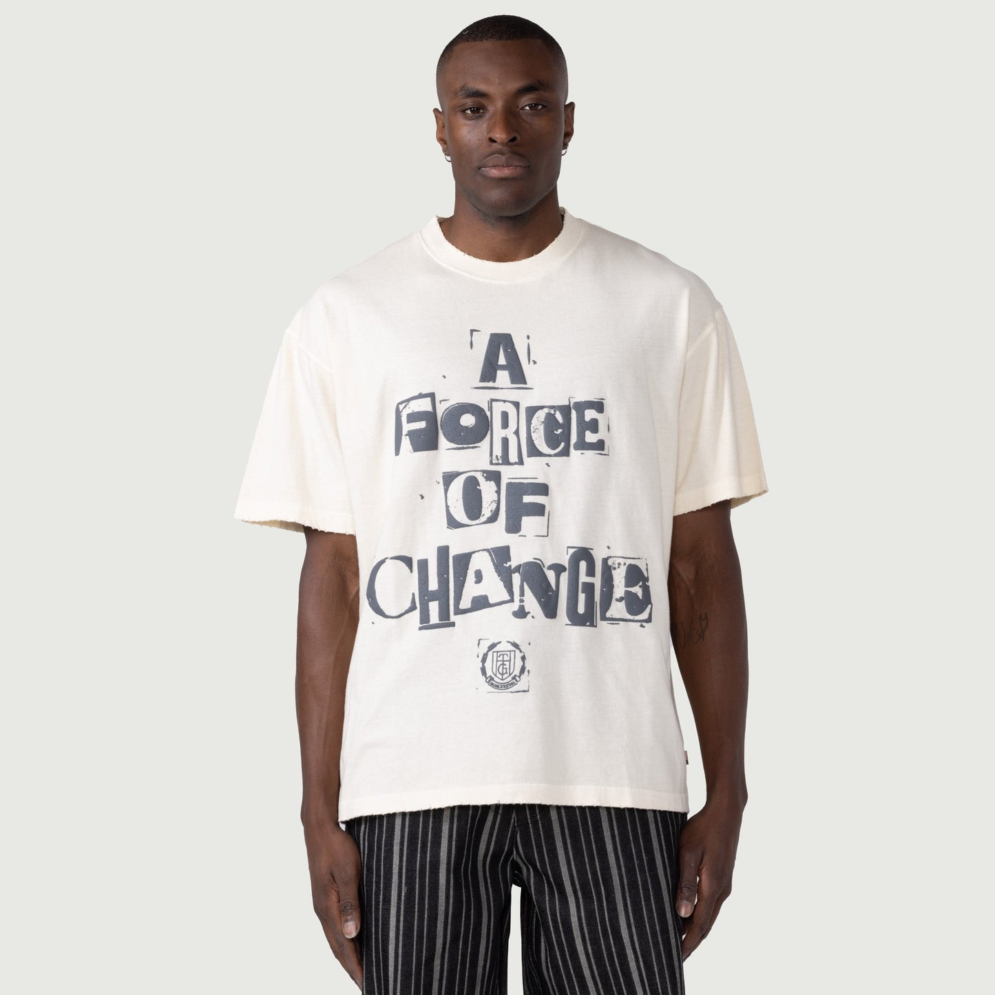 HONOR THE GIFT A FORCE OF CHANGE SS TEE-WHITE