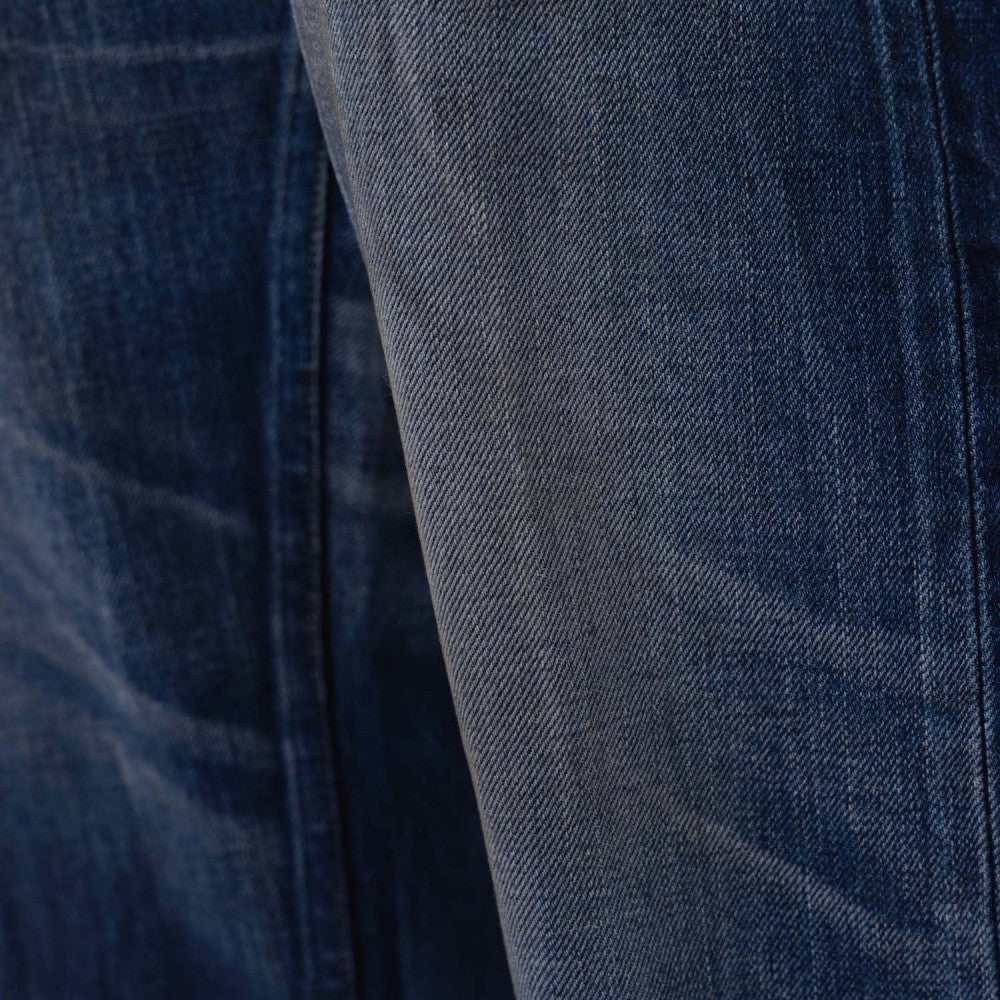 MADNESS AGING DENIM PANTS. M2 CROPPED (MADE IN JAPAN)-INDIGO