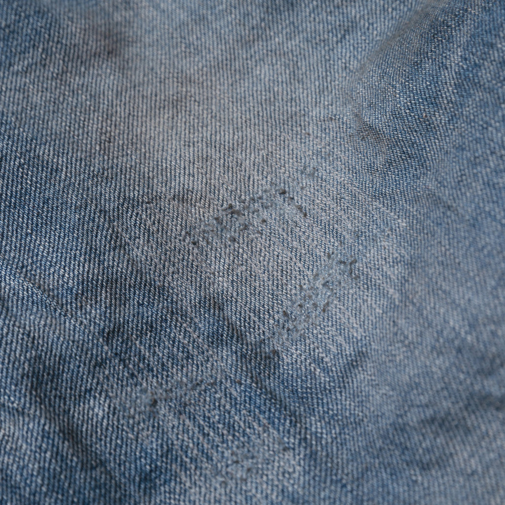 MADNESS AGING DENIM PANTS. M2 CROPPED (MADE IN JAPAN)-INDIGO