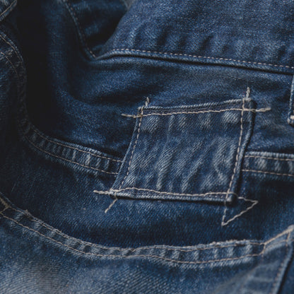 MADNESS AGING DENIM PANTS. M2 CROPPED (MADE IN JAPAN)-INDIGO