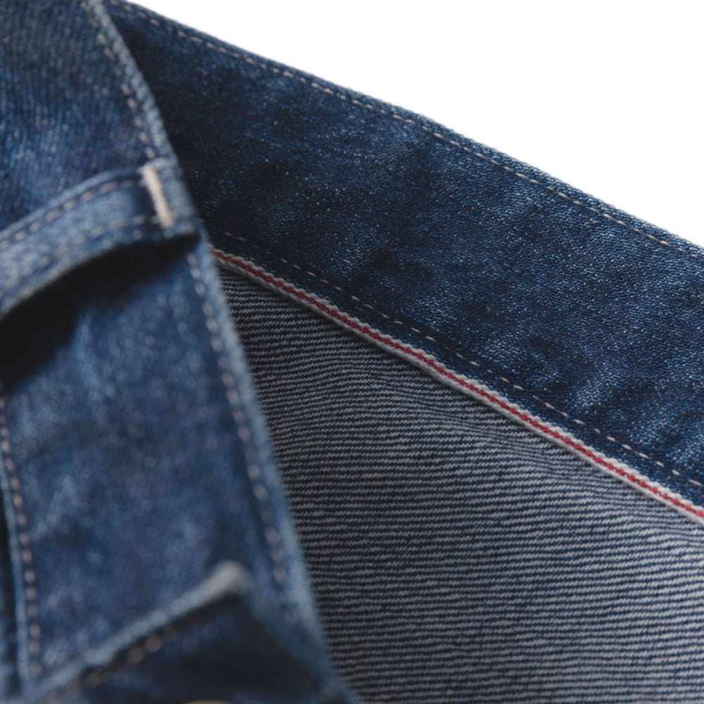 MADNESS AGING DENIM PANTS. M2 CROPPED (MADE IN JAPAN)-INDIGO