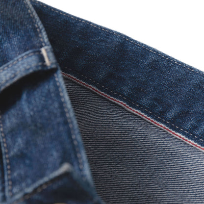 MADNESS AGING DENIM PANTS. M2 CROPPED (MADE IN JAPAN)-INDIGO