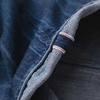 MADNESS AGING DENIM PANTS. M2 CROPPED (MADE IN JAPAN)-INDIGO