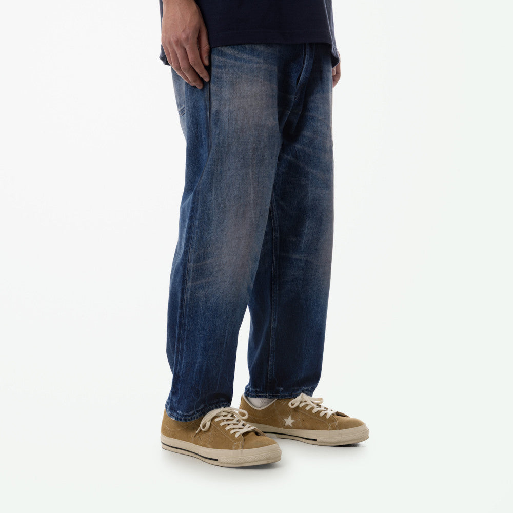 MADNESS AGING DENIM PANTS. M2 CROPPED (MADE IN JAPAN)-INDIGO