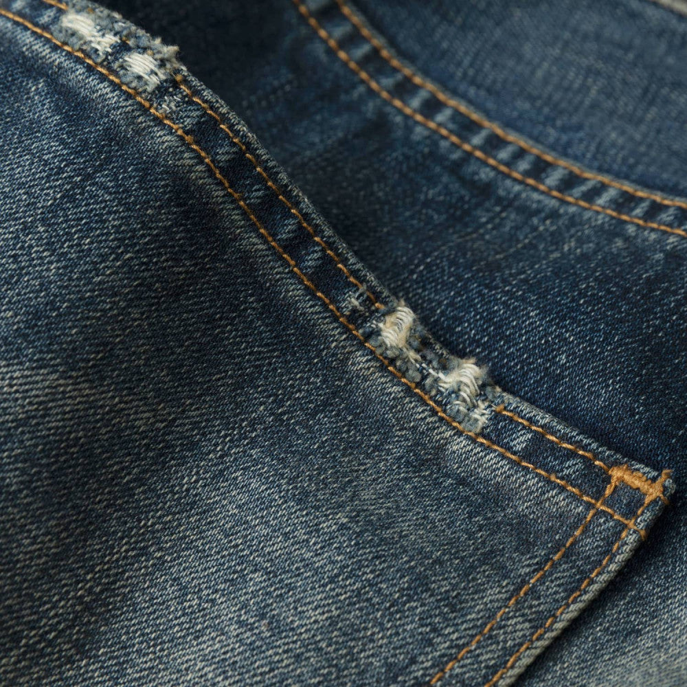 MADNESS AGING DENIM PANTS. M2 RELAXED-INDIGO