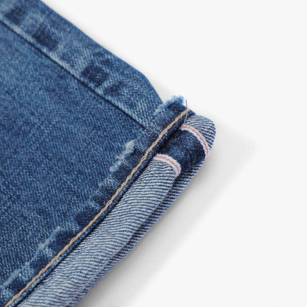 MADNESS AGING DENIM PANTS . REGULAR (MADE IN JAPAN) -INDIGO