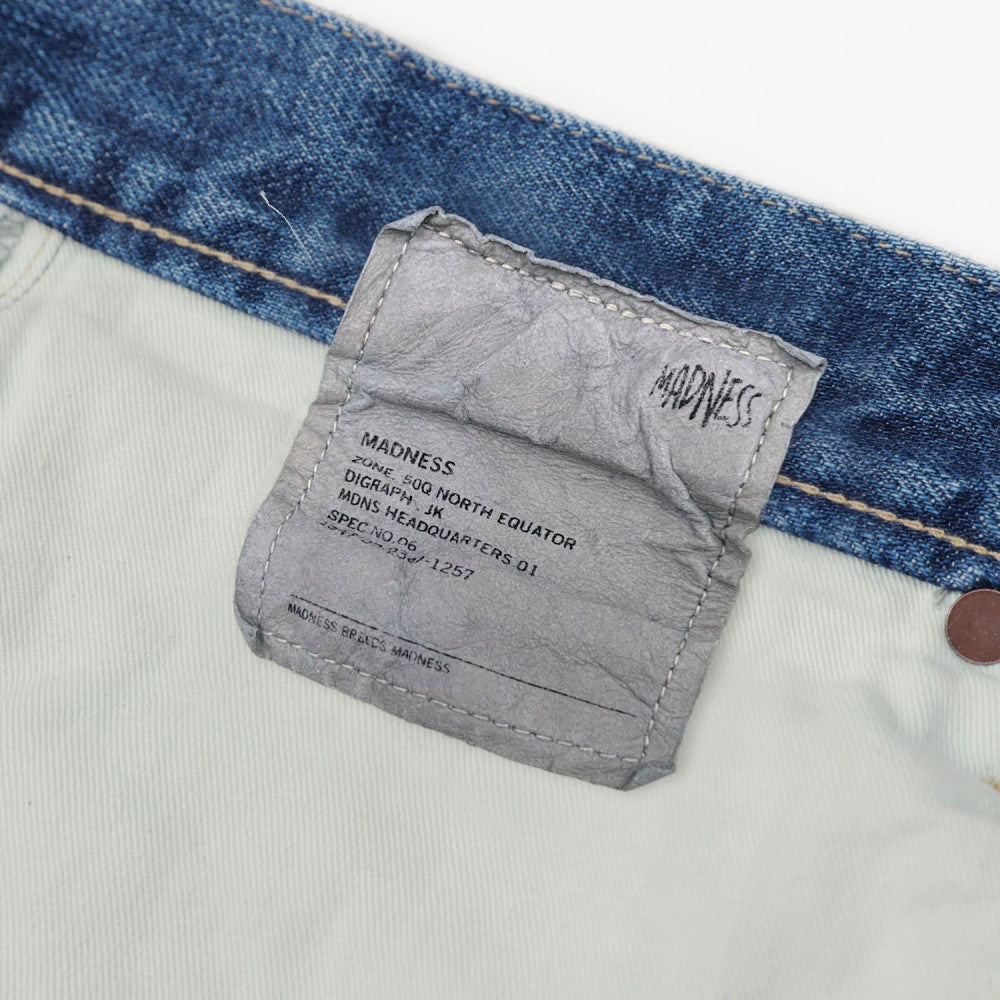 MADNESS AGING DENIM PANTS . REGULAR (MADE IN JAPAN) -INDIGO